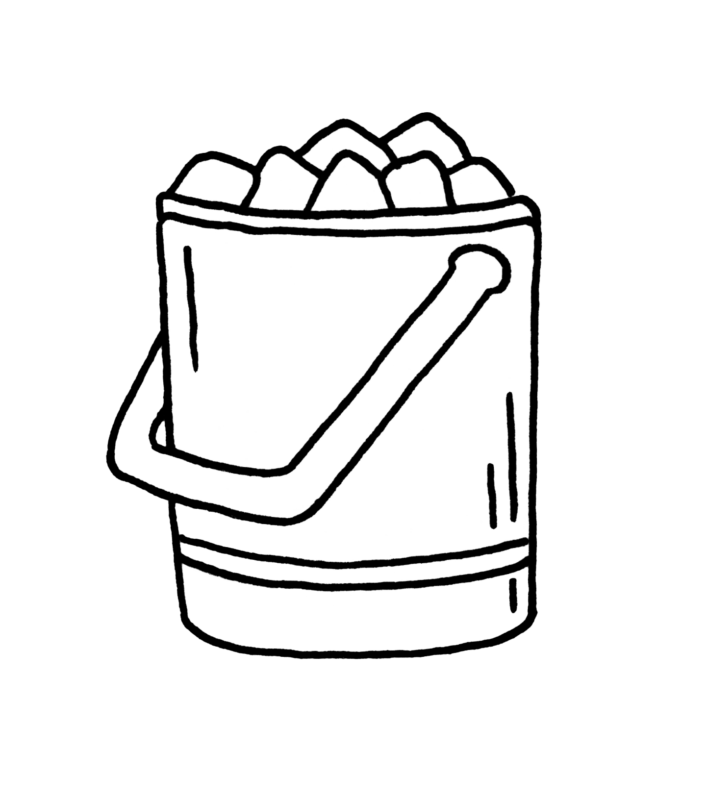 Doodle of a bucket of ice