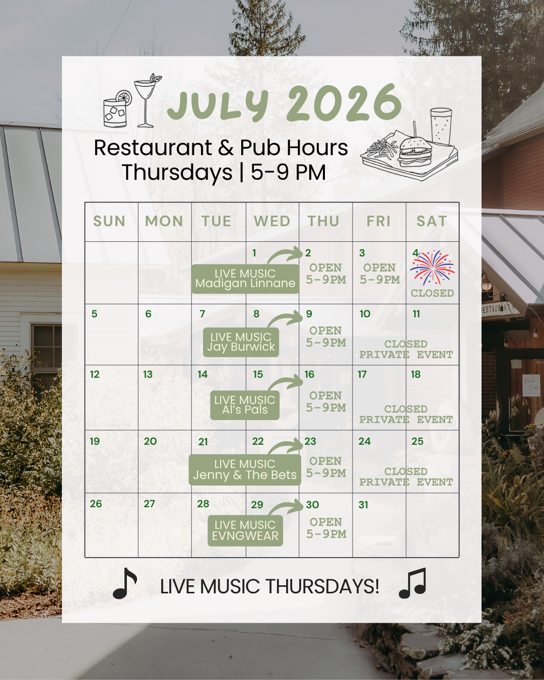 JULY Calendar