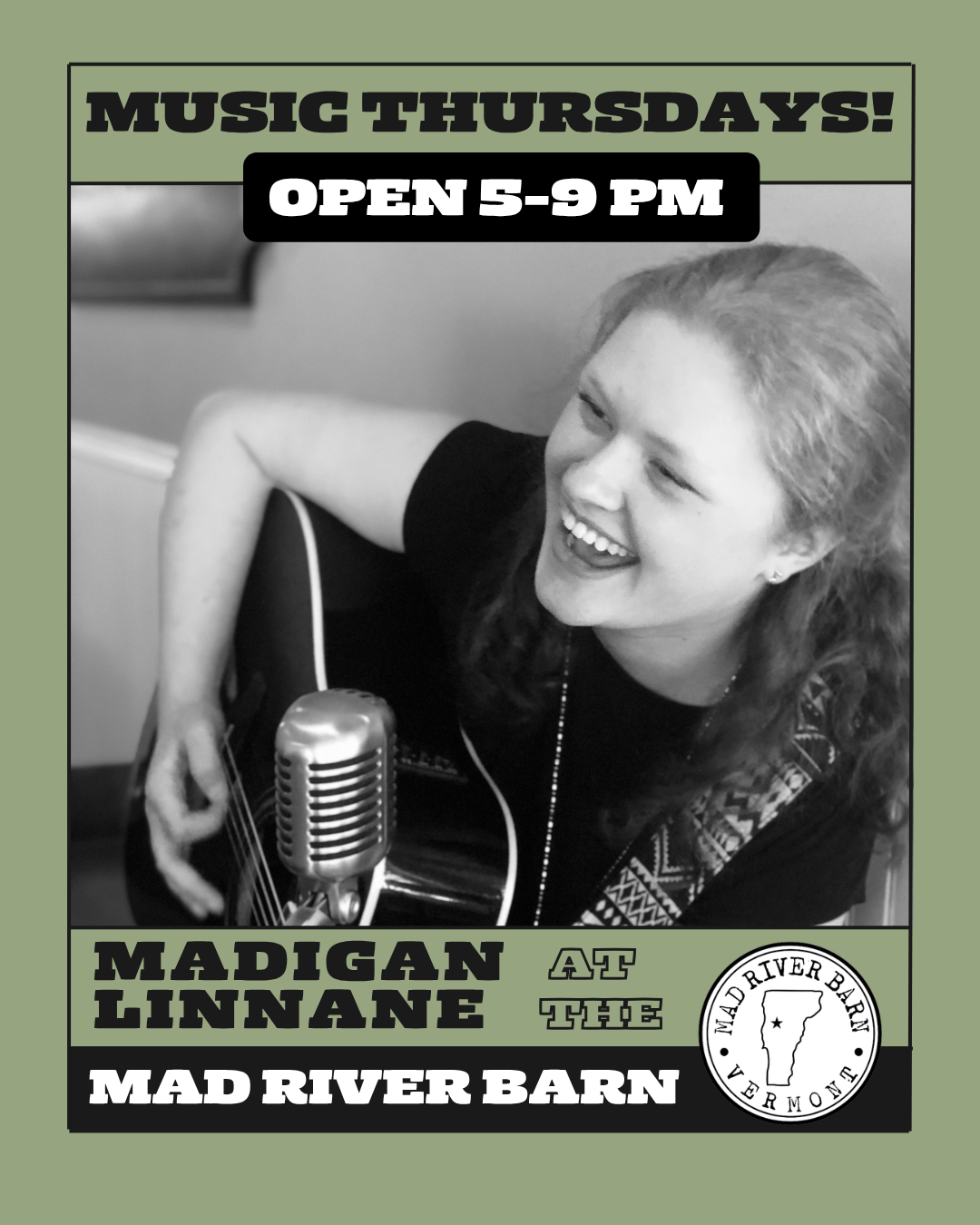 Mad River Barn Live Music Thursdays featuring Madigan Linnane